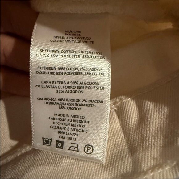 NWT Re/Done 70’s Stovepipe Jeans - Picture 5 of 5